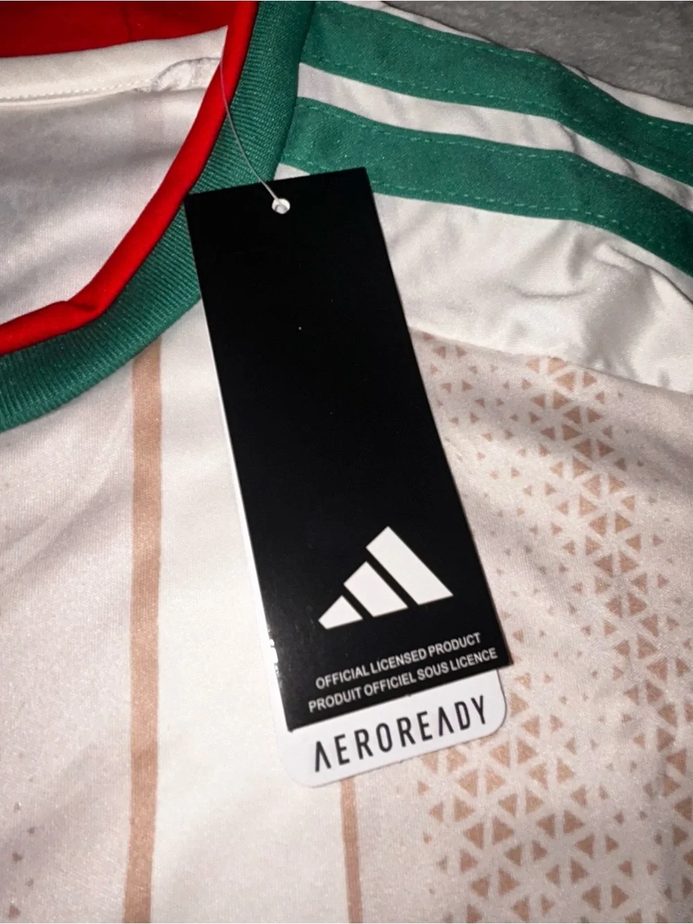 adidas Algeria National Team Soccer Jersey Shirt - White Green Red Size XL